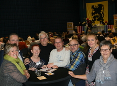 v.l.n.r. een aantal bestuursleden Heidi Polmans, Wim Aernoudt, Bernadette Dereeper, Gilbert Beirens, Peter Van Dycke, Bart Hemeryck, Conny Dierendonck en Annie Vandevelde.