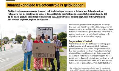 onaangekondigd trajectcontrole